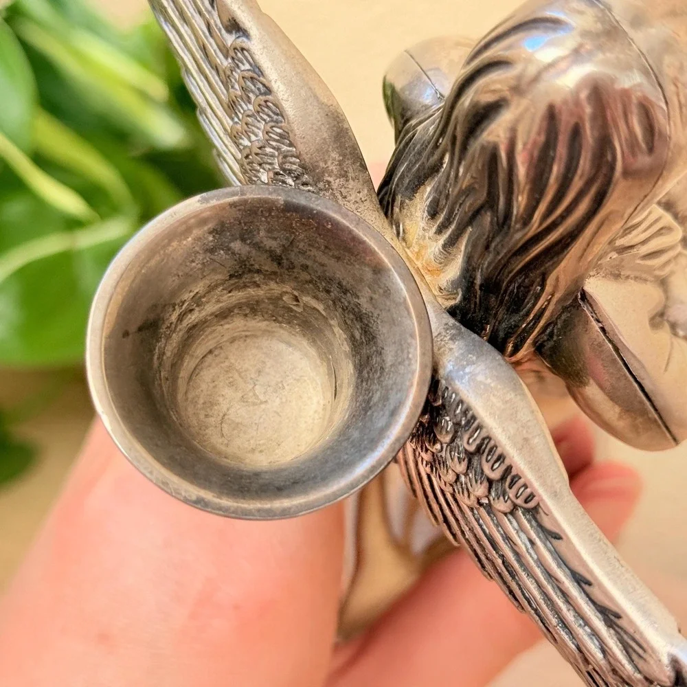 Vintage International Silver Company Angel Silver Plated Taper Candle Holder
